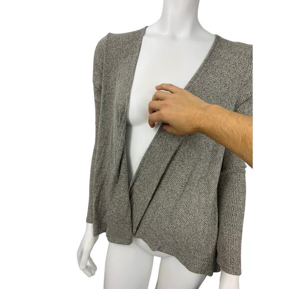 Tea n Rose open front cardigan knit sweater white lace back small - Picture 3 of 8